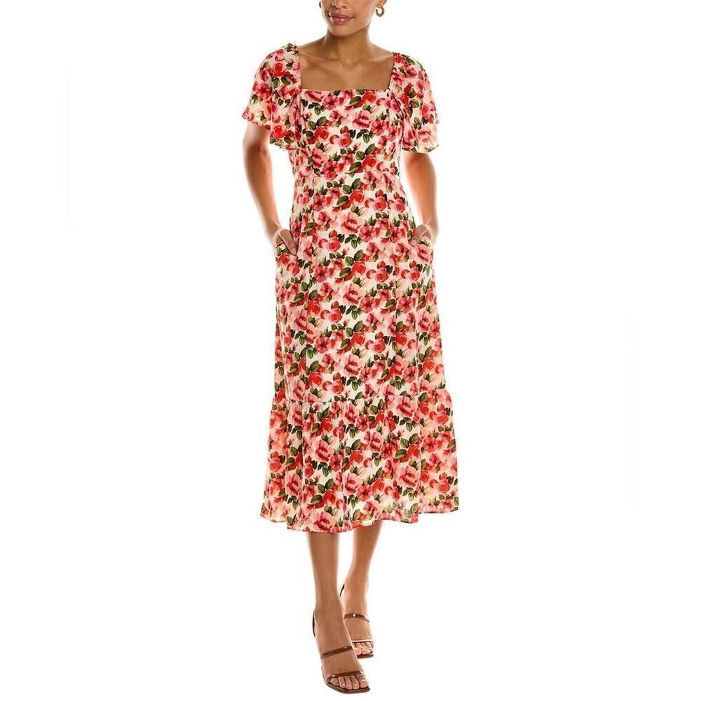 JULIA JORDAN
Floral Midi Dress In Pink